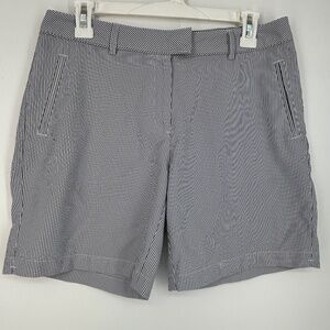 Lady Hagen Womens Size 6 Golf Active Casual Shorts White Blue Stripes Pockets 7"